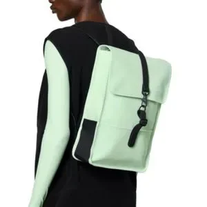 RAINS Backpack Mini - Mineral (Mint Green) Rains Mineral Rolltop Mini Rucksack - Mint | Garmentory main image 3